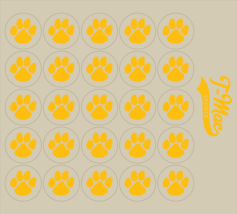 Paw Award Decals (Athletic Yellow)
