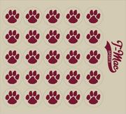 Paw Award Decals (Burgundy)