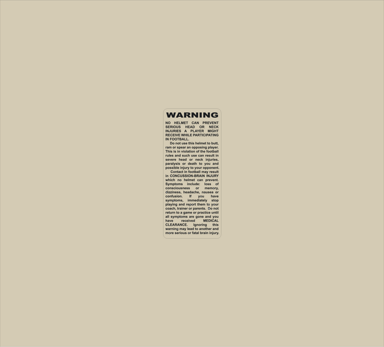 Mini Warning Label (Vertical)