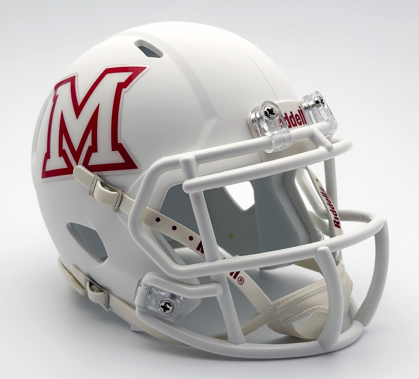 Miami (OH) (Alternate 3) Redhawks Mini Football Helmet — T-Mac Sports