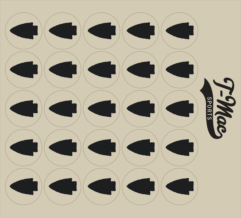 arrowhead football helmet Arrowhead Award Decals Brown / 1 Inch