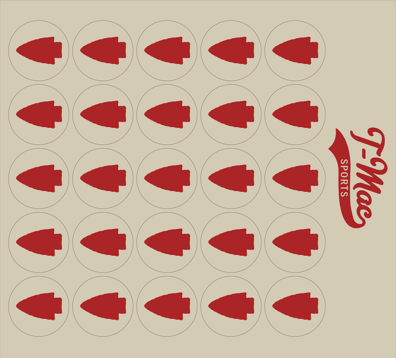 Arrowhead Mini Award Decals (Red)