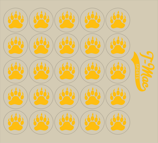 Bear Claw Mini Award Decals (Athletic Yellow)