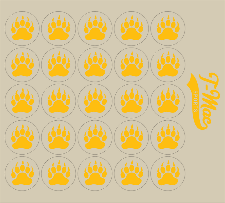 Bear Claw Mini Award Decals (Athletic Yellow)