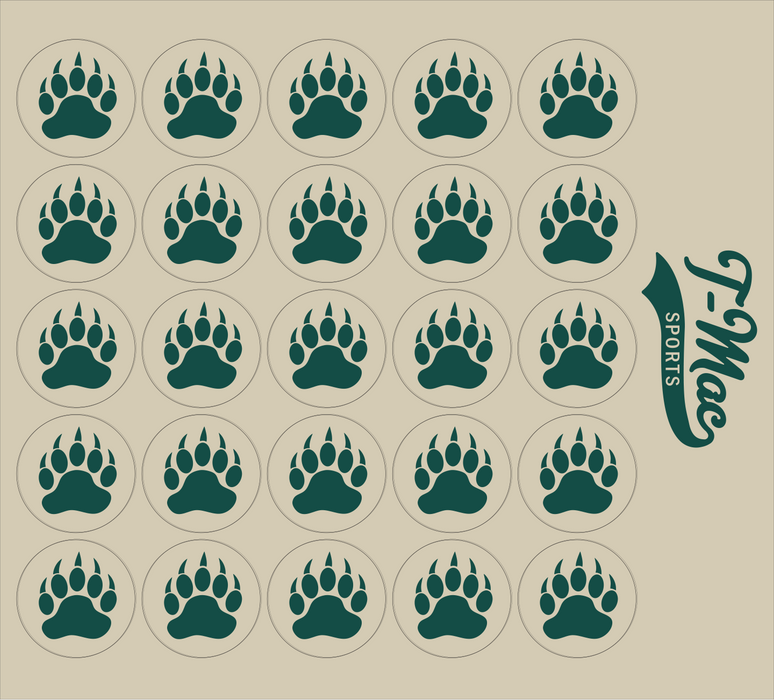 Bear Claw Mini Award Decals (Forest Green)