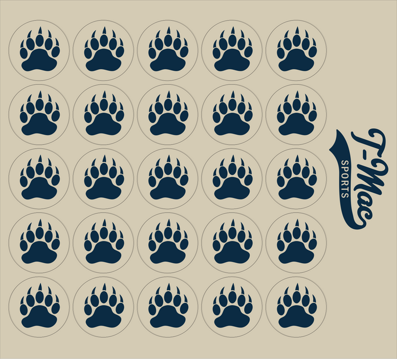 Bear Claw Mini Award Decals (Navy)