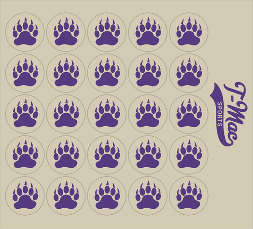 Bear Claw Mini Award Decals (Purple)