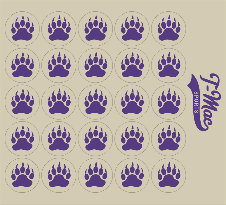 Bear Claw Mini Award Decals (Purple)