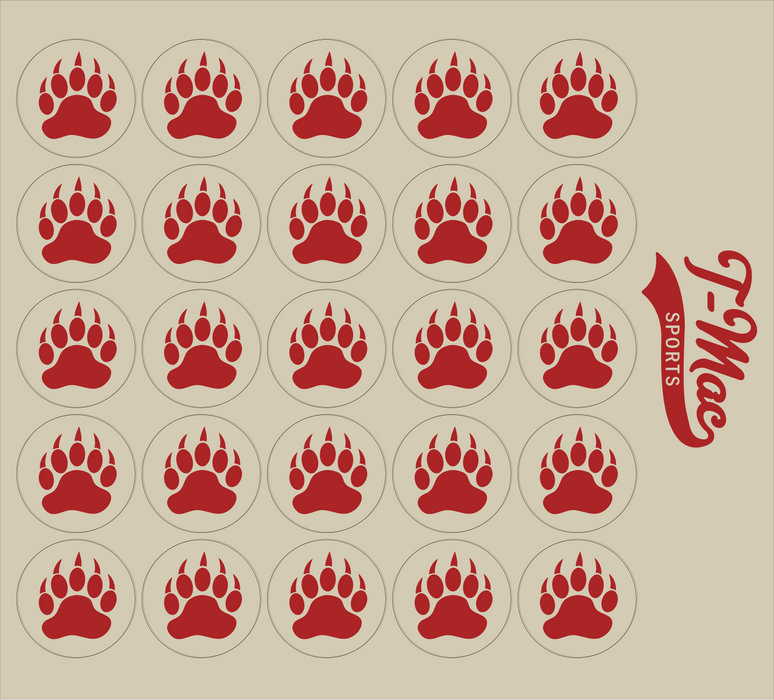 Bear Claw Mini Award Decals (Red)