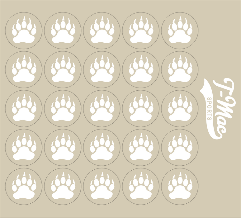 Bear Claw Mini Award Decals (White)