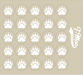 Bear Claw Mini Award Decals (White)