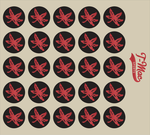 Buckeye Mini Award Decals (Chrome Red Black)