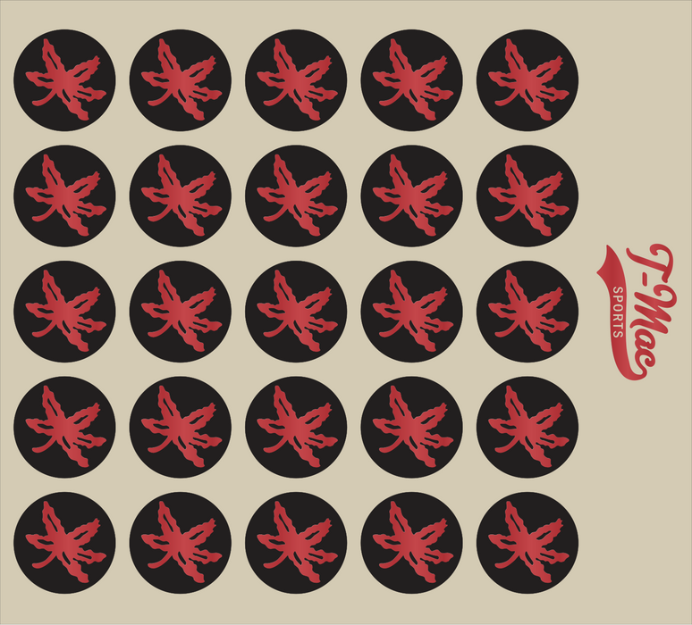 Buckeye Mini Award Decals (Chrome Red Black)