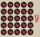 Buckeye Mini Award Decals (Chrome Red Black)