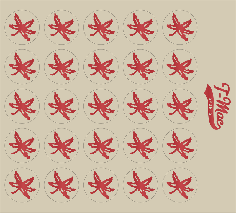 Buckeye Mini Award Decals (Chrome Red Clear)