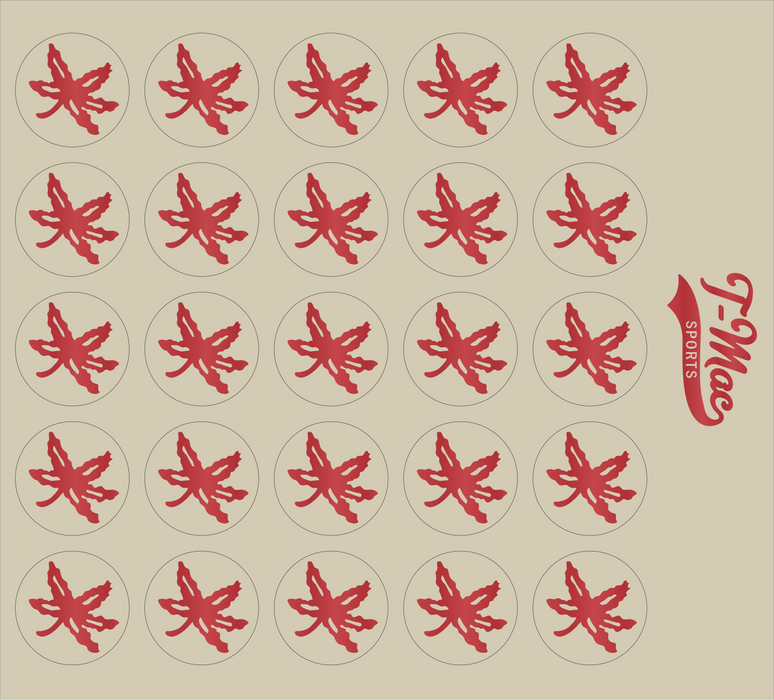 Buckeye Mini Award Decals (Chrome Red Clear)