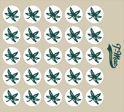 Buckeye Mini Award Decals (Forest Green White)