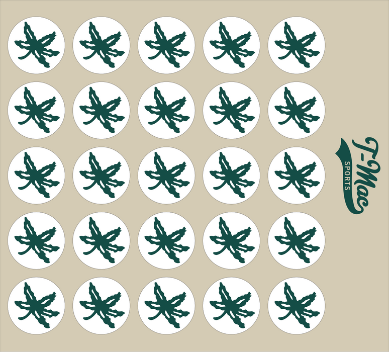 Buckeye Mini Award Decals (Forest Green White)