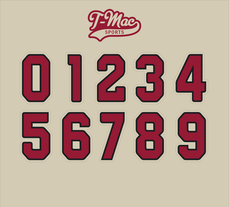 Cardinals Mini Football Helmet Numbers 2 / Mini / Cardinal Black