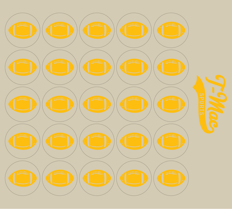 Football Mini Award Decals (Athletic Yellow)