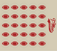 Football Mini Award Decals (Red)