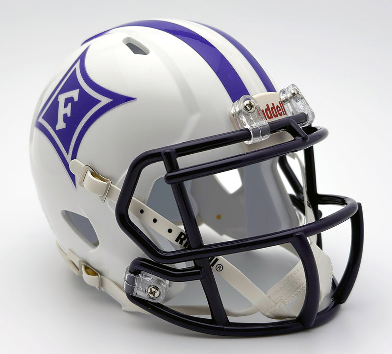 football and purple football helmet Furman Paladins Mini Football Helmet — T-Mac Sports