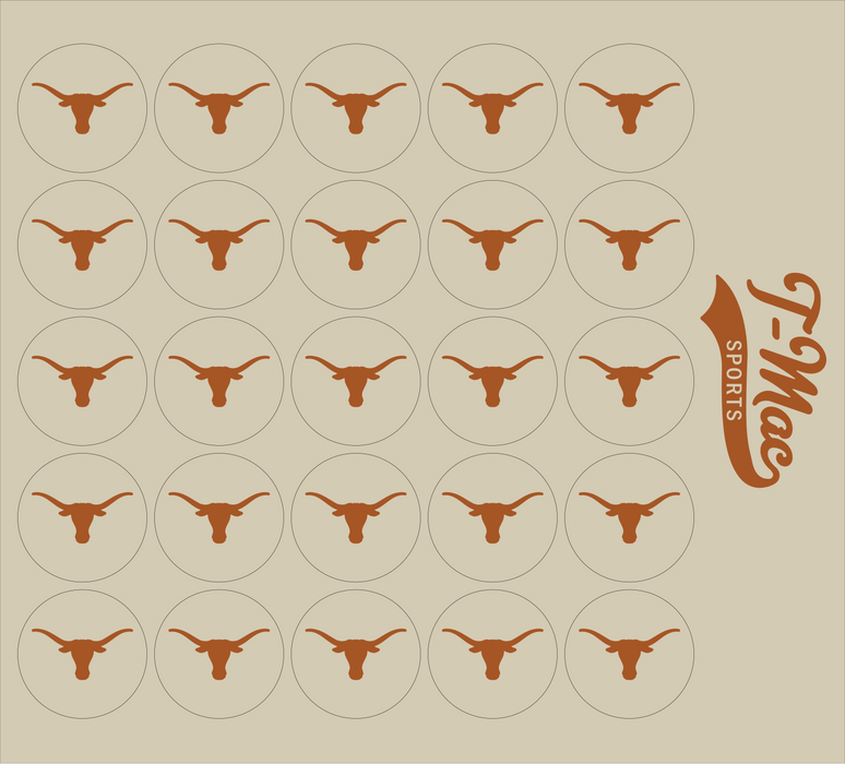 Horns Mini Award Decals (Texas Orange)