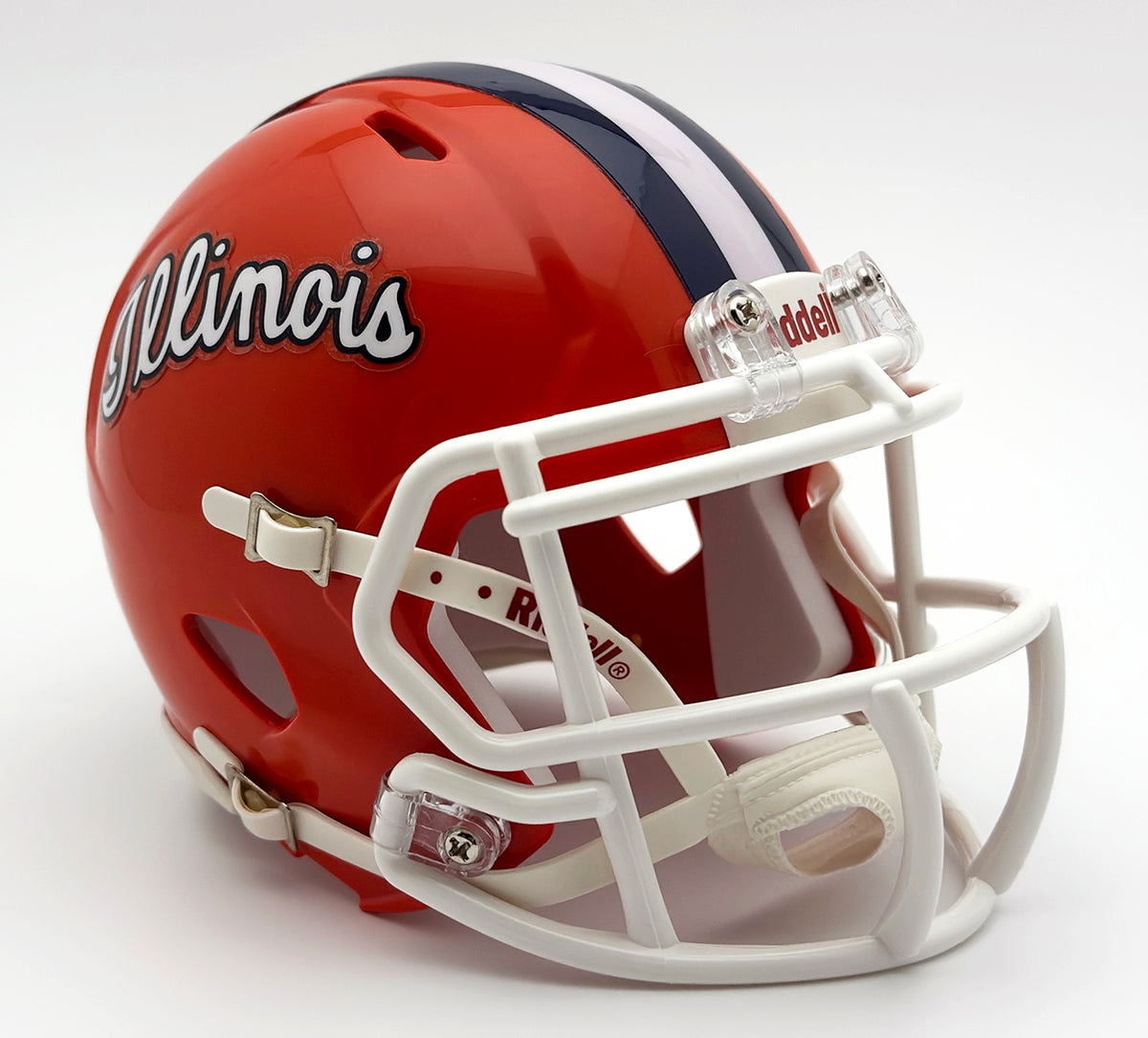 Illinois (Alternate 1) Fighting Illini Mini Football Helmet — T-Mac Sports