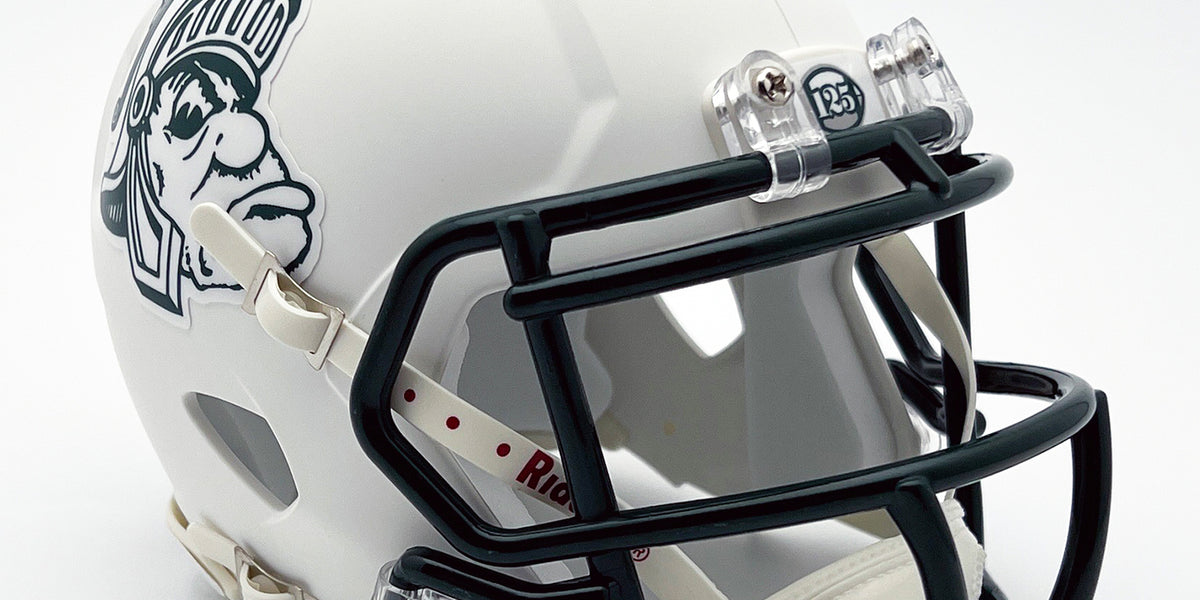 authentic msu football helmet Michigan State Spartans (Alternate 2) Mini Football Helmet — T-Mac Sports