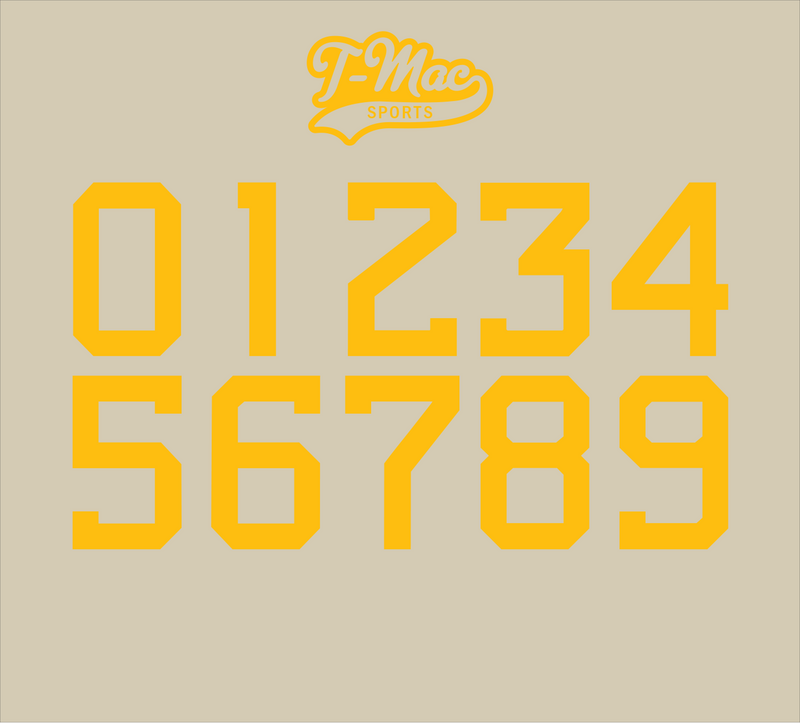 Mountaineers Mini Helmet Numbers (Athletic Yellow)