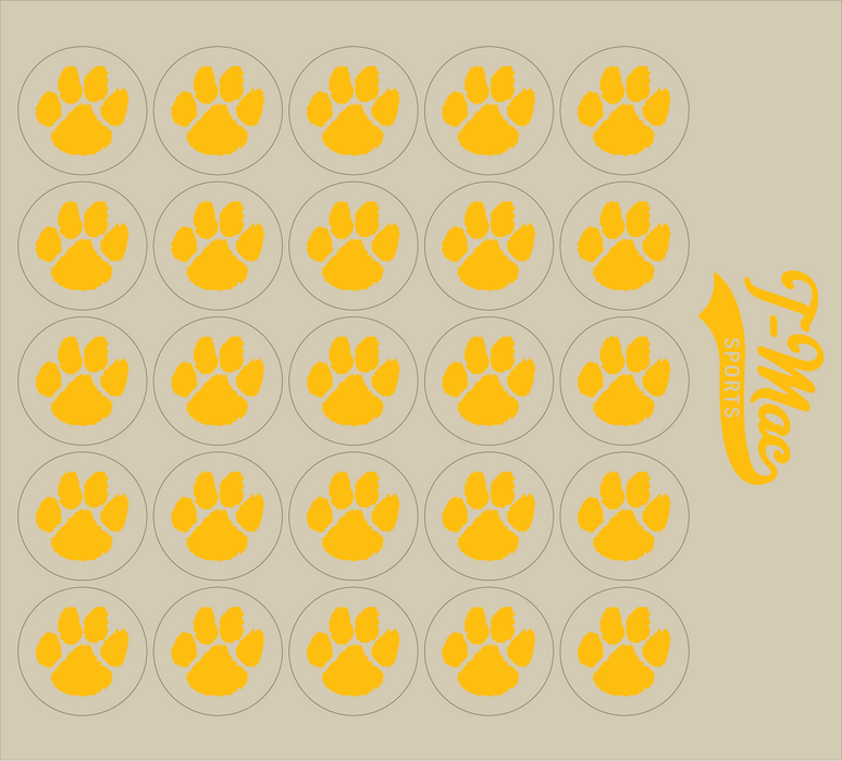 Paw Award Decals (Athletic Yellow)