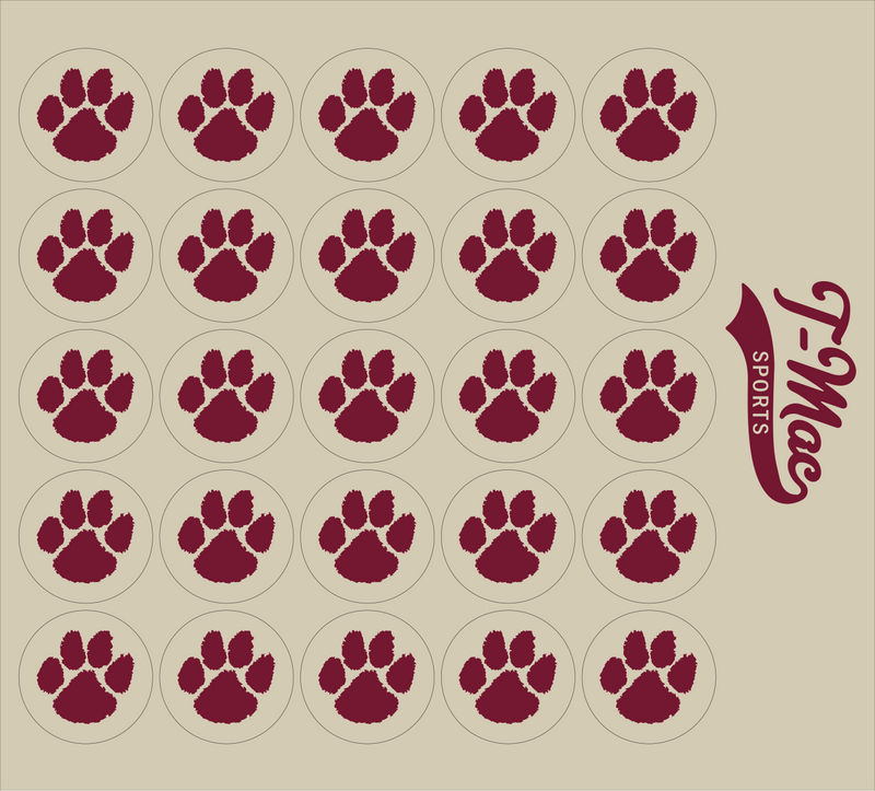 Paw Award Decals (Burgundy)