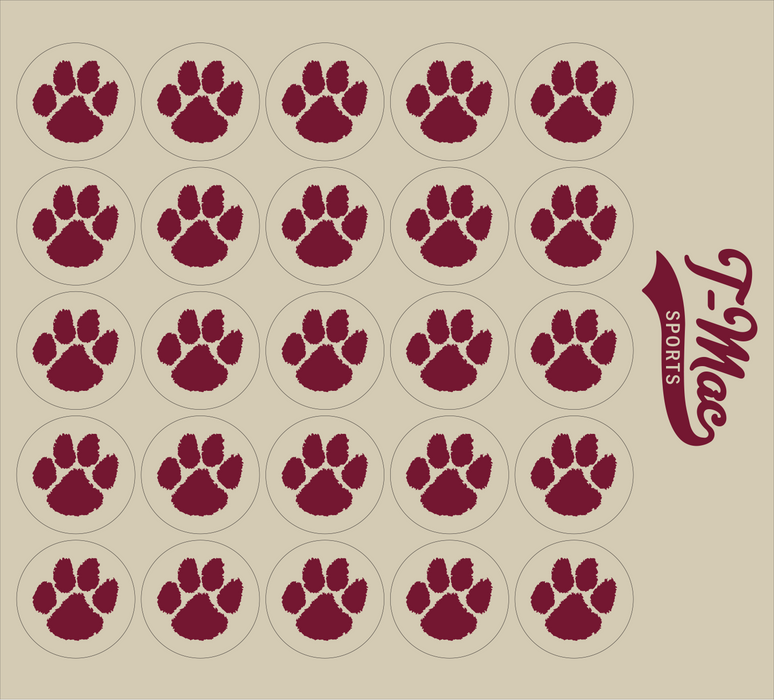 Paw Award Decals (Burgundy)