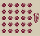 Paw Award Decals (Burgundy)
