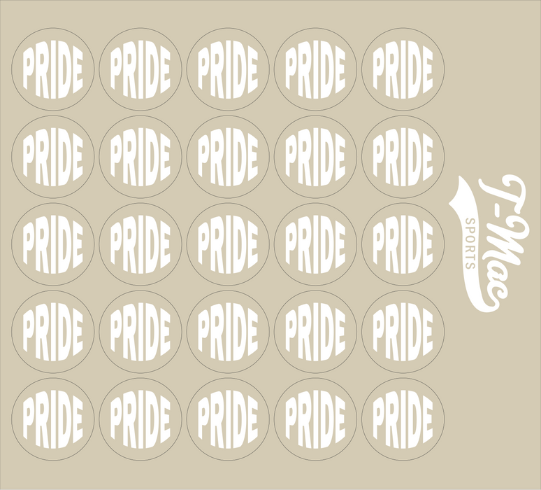 Pride Mini Award Decals (White)