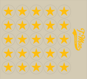 Star Mini Award Decals (Athletic Yellow)