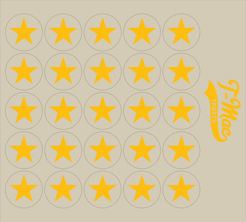 Star Mini Award Decals (Athletic Yellow)