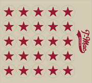 Star Mini Award Decals (Cardinal)