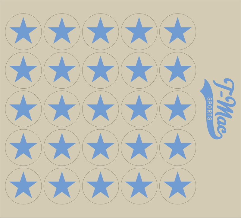 Star Mini Award Decals (Carolina Blue)