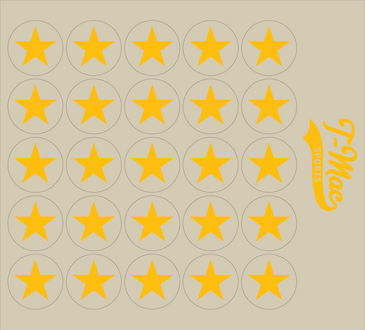 Star Mini Award Decals (Athletic Yellow)