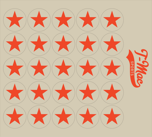 Star Mini Award Decals (Orange)