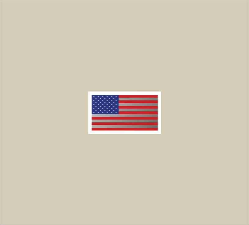 USA Flag Chrome (White Outline)