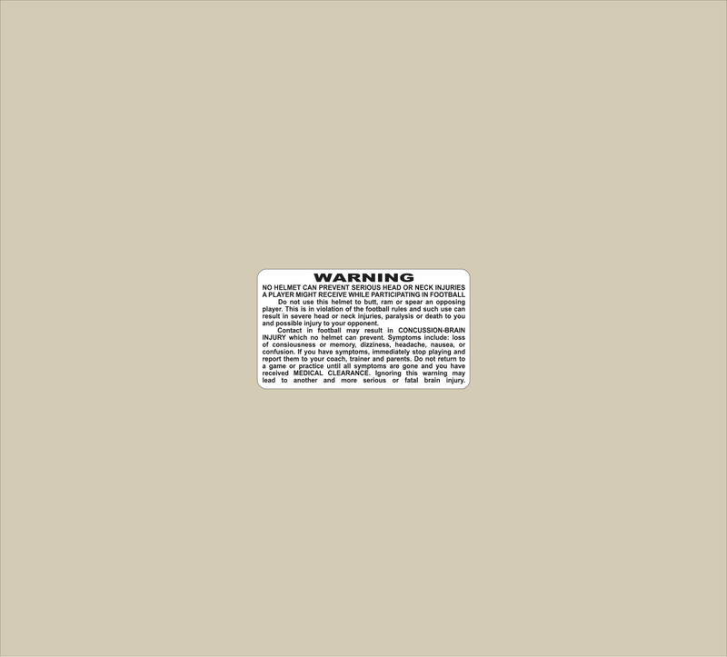 Mid-Size Warning Label