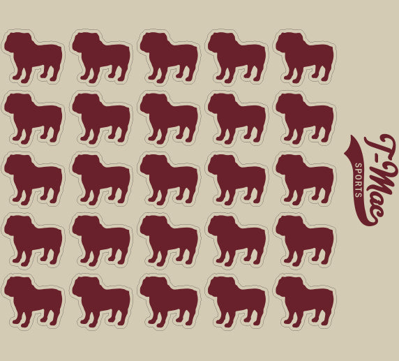 Bulldog Award Decals, Mini Award Decals - T-Mac Sports