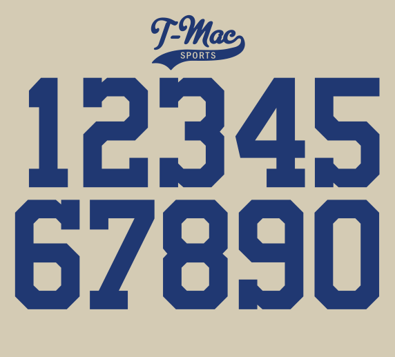 Colts Mini Numbers, Mini Helmet Decals - T-Mac Sports