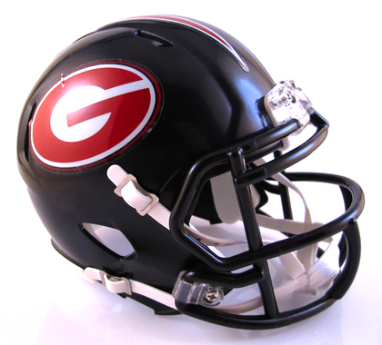 black football helmet grass Grassfield (VA) High School Mini Football Helmet