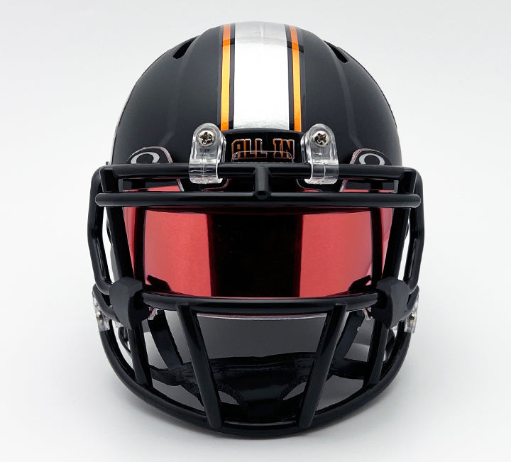 Mini Size Smoke Black Novelty Football Helmet Visor. *FLAT STYLE* w/Clips.